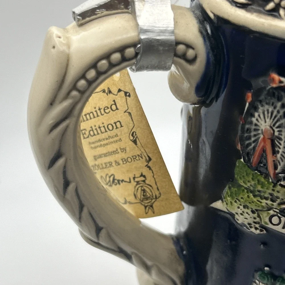 Zöller & Born Oktoberfest Munich Beer Stein LE 1394/5000 Pewter Lid‎ DAMAGED/COA